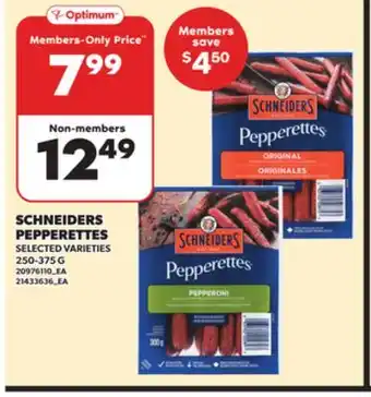 Loblaws SCHNEIDERS PEPPERETTES, 250-375G offer