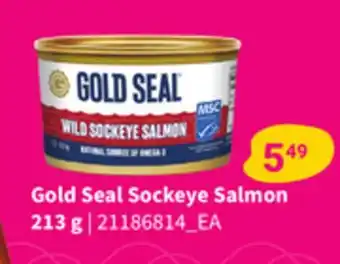 Loblaws GOLD SEAL SOCKEYE SALMON, 213 G offer