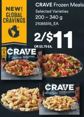 Loblaws CRAVE FROZEN MEALS, 200–340G offer