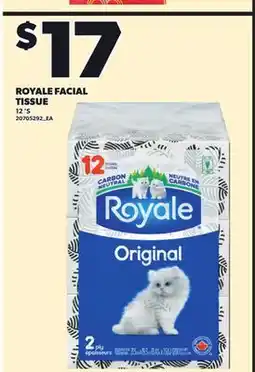 Loblaws ROYALE FACIAL TISSUE, 12'S offer