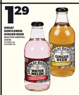 Loblaws GREAT GENTLEMEN GINGER BEER, 250ML offer