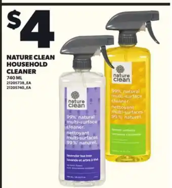 Loblaws NATURE CLEAN HOUSEHOLD CLEANER, 740ML offer