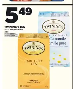 Loblaws TWINING'S TEA, 20'S offer