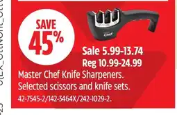 Canadian Tire Master Chef Knife Sharpeners. Selected scissors and knife sets offer