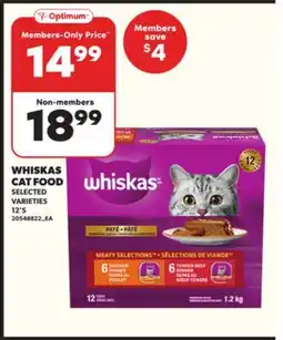 Loblaws WHISKAS CAT FOOD, 12'S offer