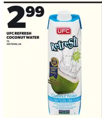 Loblaws UFC REFRESH COCONUT WATER, 1L offer