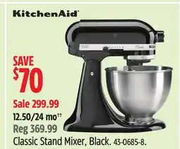 Canadian Tire KitchenAid Classic Stand Mixer, Black offer