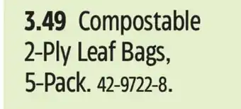 Canadian Tire Compostable 2-Ply Leaf Bags, 5-Pack offer