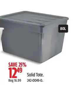 Canadian Tire TYPE A Solid Tote offer