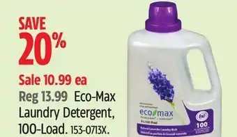 Canadian Tire Eco-Max Laundry Detergent, 100-Load offer