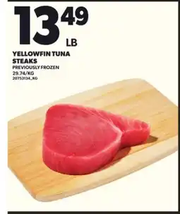 Loblaws YELLOWFIN TUNA STEAKS offer