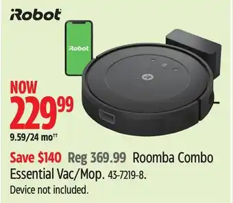 Canadian Tire iRobot Roomba Combo Essential Vac/Mop offer