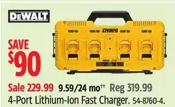 Canadian Tire DEWALT 4-Port Lithium-Ion Fast Charger offer