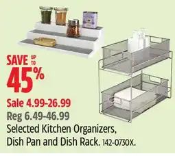 Canadian Tire Selected Kitchen Organizers, Dish Pan and Dish Rack offer