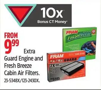 Canadian Tire FRAM Extra Guard Engine and Fresh Breeze Cabin Air Filters offer