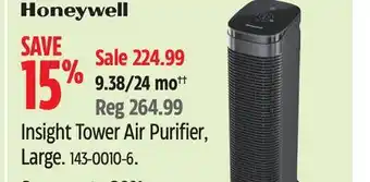 Canadian Tire Honeywell Tower Air Tower Air Purifier, Large offer