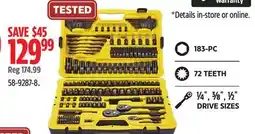 Canadian Tire DEWALT 183-PC 72 TEETH offer