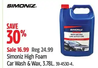 Canadian Tire Simoniz High Foam Car Wash & Wax, 3.78L offer