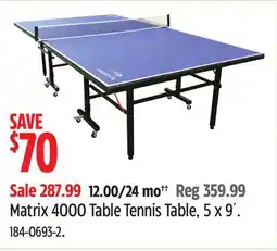 Canadian Tire Matrix 4000 Table Tennis Table, 5 x 9´ offer