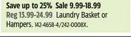 Canadian Tire Laundry Basket or Hampers offer