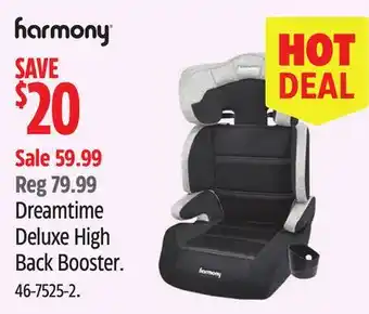 Canadian Tire Harmony Dreamtime Deluxe High Back Booster offer