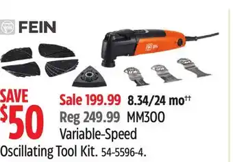 Canadian Tire Fein MM300 Variable-Speed Variable-Speed Oscillating Tool Kit offer