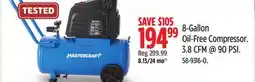 Canadian Tire Tested 8-Gallon Oil-Free Compressor offer