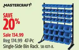 Canadian Tire Mastercraft Single-Side Bin Rack offer