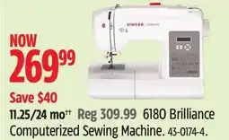 Canadian Tire Singer Brilliance Computerized Sewing Machine offer