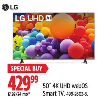 Canadian Tire LG 50˝ 4K UHD webOS Smart TV offer