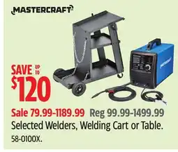 Canadian Tire Selected Welders, Welding Cart or Table offer