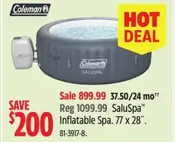 Canadian Tire Coleman SaluSpa Inflatable Spa. 77 x 28 offer