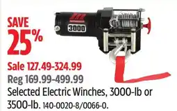 Canadian Tire Selected Electric Winches, 3000-lb or 3500-lb offer