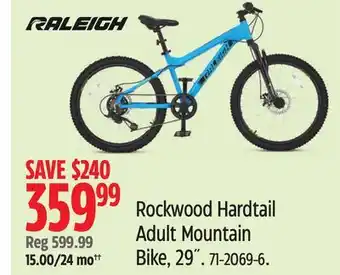 Canadian Tire RALEIGH Rockwood Hardtail Adult Mountain Bike, 29˝ offer