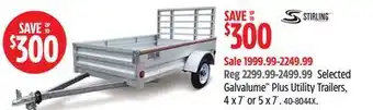 Canadian Tire Stirling Galvalume Plus Utility Trailers offer