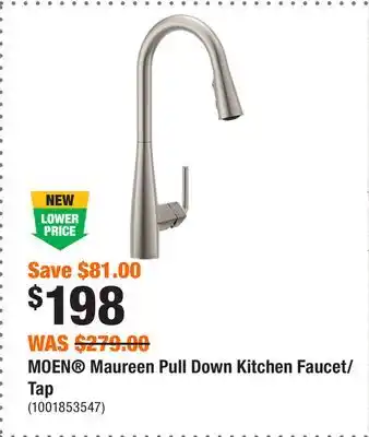 Home Depot MOEN Maureen Pull Down Kitchen Faucet/ Tap offer