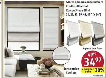 Hart Cordless Blackout Roman Shade Blind offer