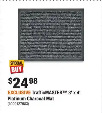 Home Depot EXCLUSIVE TrafficMASTER 3' x 4' Platinum Charcoal Mat offer