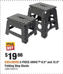 Home Depot EXCLUSIVE 2-PIECE ANVIL 8.5 and 12.5 Folding Step Stools offer