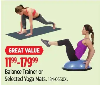 Canadian Tire Balance Trainer or Selected Yoga Mats offer