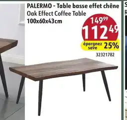 Hart PALERMO Oak Effect Coffee Table offer