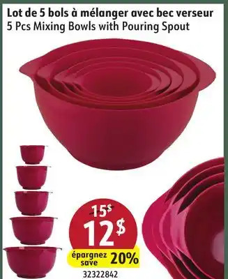 Hart 5 Pcs Mixing Bowls with Pouring Spout offer