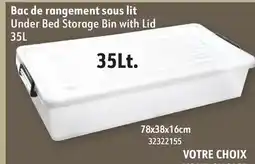 Hart Under Bed Storage Bin with Lid 35L offer