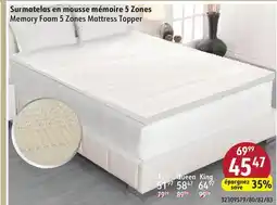 Hart Memory Foam 5 Zones Mattress Topper offer