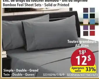 Sushi Shop Bamboo Feel Sheet Sets - Solid or Printed offer