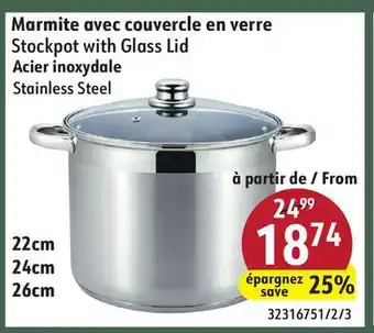 Hart Stockpot with Glass Lid Stainless Steel offer