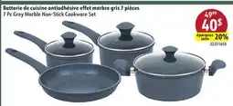 Hart 7 Pc Grey Marble Non-Stick Cookware Set offer