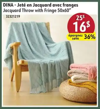 Hart Jacquard Throw with Fringe 50x60 offer