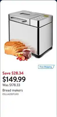 Walmart Bread makers offer