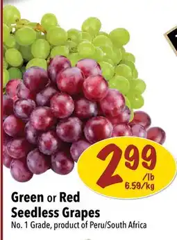 Farm Boy Green or Red Seedless Grapes offer